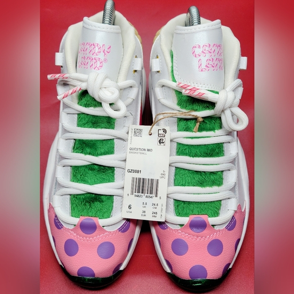 Reebok Question Mid Candy Land Sz 6 GS Sz 7.5 Women NIB GZ0081 - Picture 4 of 9